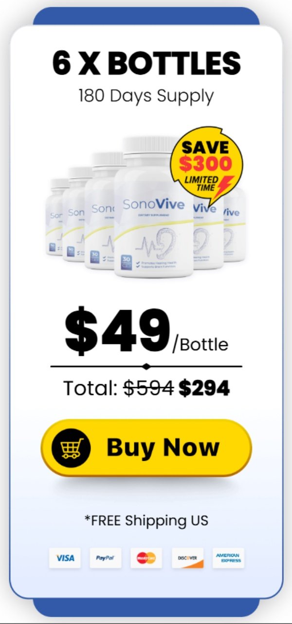 SonoVive Buy 6 Bottle